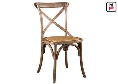 satın al Düğün Etkinliği Romantik Ahşap Restoran Sandalyeleri X arka koltuk Rattan Koltuklar / Fransız Tarzı online manufacture