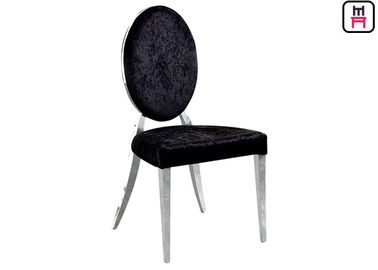 satın al Altın / Gümüş / Krom Paslanmaz Çelik Restoran Sandalyeleri Deri / Kadife Yuvarlak Sırt online manufacture