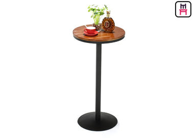 satın al 22 '' Çap Yuvarlak Restaurant Bar Masaları Masif Ahşap Metal Taban İki - Dört Kişi İçin online manufacture