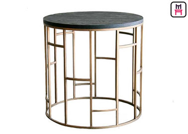 satın al Nodric Tasarım Ahşap Üst Metal Taban Sehpa D45 * H45 Cm / D55 * H60 Cm online manufacture