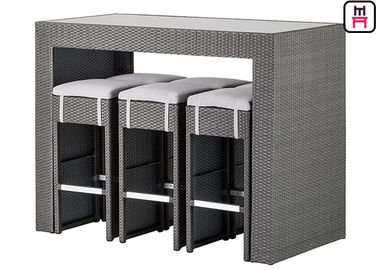 satın al 4-8 Kişi Bar Yüksekliği Açık Yemek Takımı, Açık Bar Tabureleri Ve Masa Takımı online manufacture