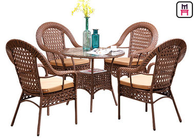 satın al Rattan Metal Çerçeve D80 * H72 Cm ile 4 Koltuklu Açık Restoran Masaları online manufacture