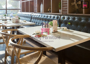 satın al Deri Restoran Kanepe Set Fast Food Otel Booth Kanepe Elmas Düğme Dekorasyon online manufacture