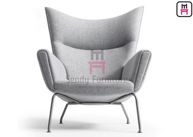 satın al Paslanmaz Çelik Taban Fiberglas Yemek Sandalyesi Döşemeli Kaşmir / Deri Kanat Salon Tipi online manufacture