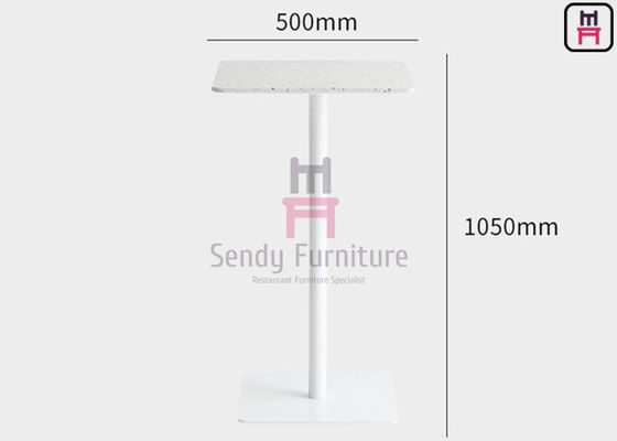 satın al Terrazzo H105cm Kare Restoran Bar Masaları OEM ODM Toz Boya Çelik Bar online manufacture
