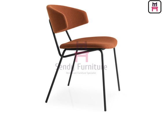 satın al Restoran H78cm Sırtlı Açık Sandalye Metal Çerçeve Kabuk Yastık online manufacture