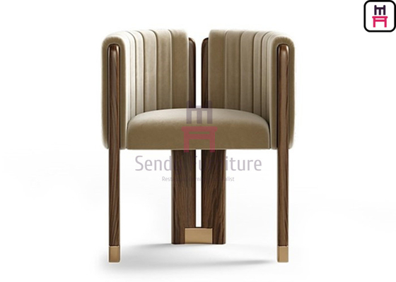 satın al Ceviz Ahşap Çerçeve Döşemeli Dinlenme Sandalyesi D55cm Fırçalanmış Altın Detaylarla online manufacture