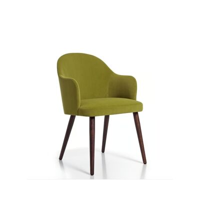 Konforlu yemek için Ash Wood Çerçeve ve Ergonomik Sırt Yastığı ile özelleştirilebilir Ahşap Restoran Sandalyesi