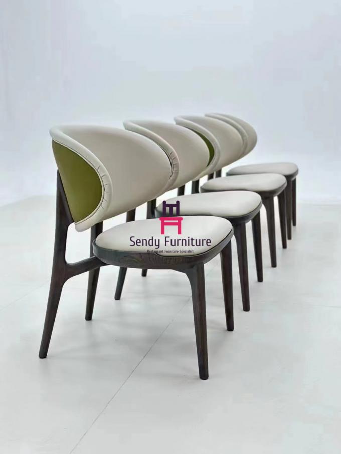 Walnut Color Armrests Ash Wood Dining Chair