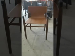 Kül Ahşap Çerçeve Restoran Yemek Odası Sandalyeleri Kolçak Otel Lobisi İçin Modern