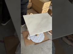 Restoran / Otel İçin Fırçalanmış Altın Paslanmaz Çelik Tabanlı Marmo Calacatta Mermer Masa