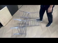 Rezin Chiavari Plastik Restoran Sandalyeleri PC Bar / Kafe için Şeffaf Kolsuz