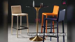 Zarif Yemek için Masif Ahşap Restoran Sandalyeleri