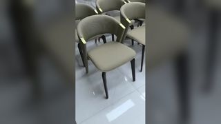 Lüks Otel Yemek Sandalyesi HD1628 Deri Döşeme