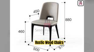Ambiyans için Rustik Ahşap Restoran Sandalyeleri